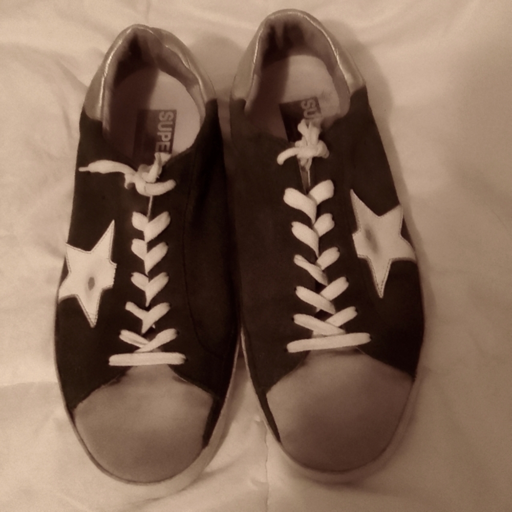 Golden Goose green and White Sneakers